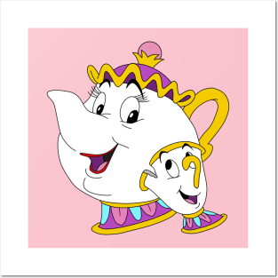 Mrs Potts and Chip Posters and Art